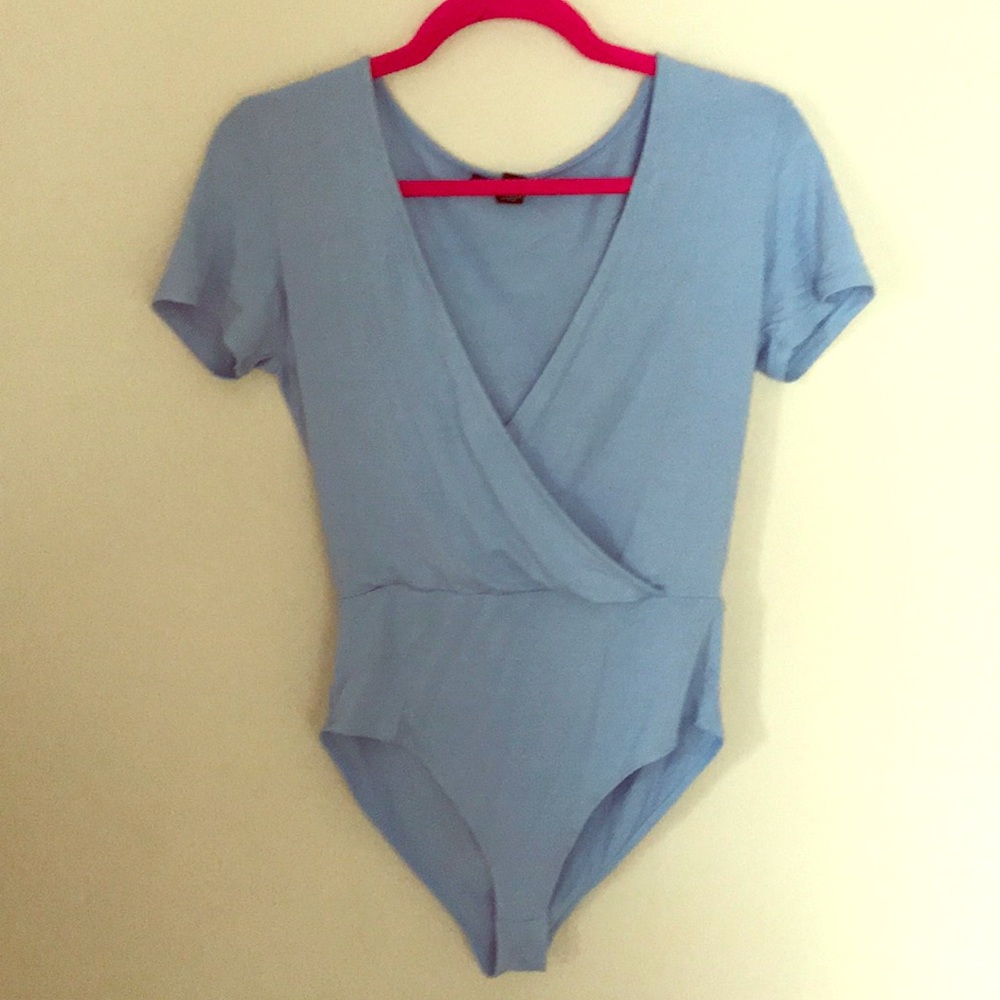 Never worn soft baby blue bodysuit
